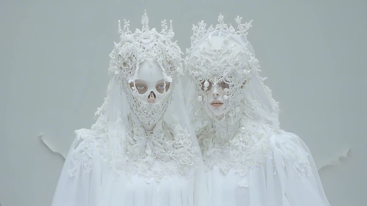 "Pale Hymn" — When the Divine Dons a Gothic Robe of Snow 🕊