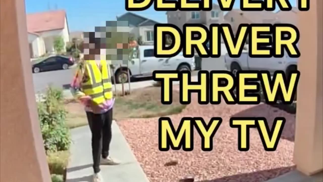Rude delivery driver threw the TV Package and we opened it.hd