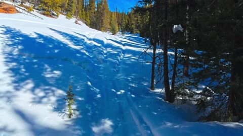 Deep snow in the drainage