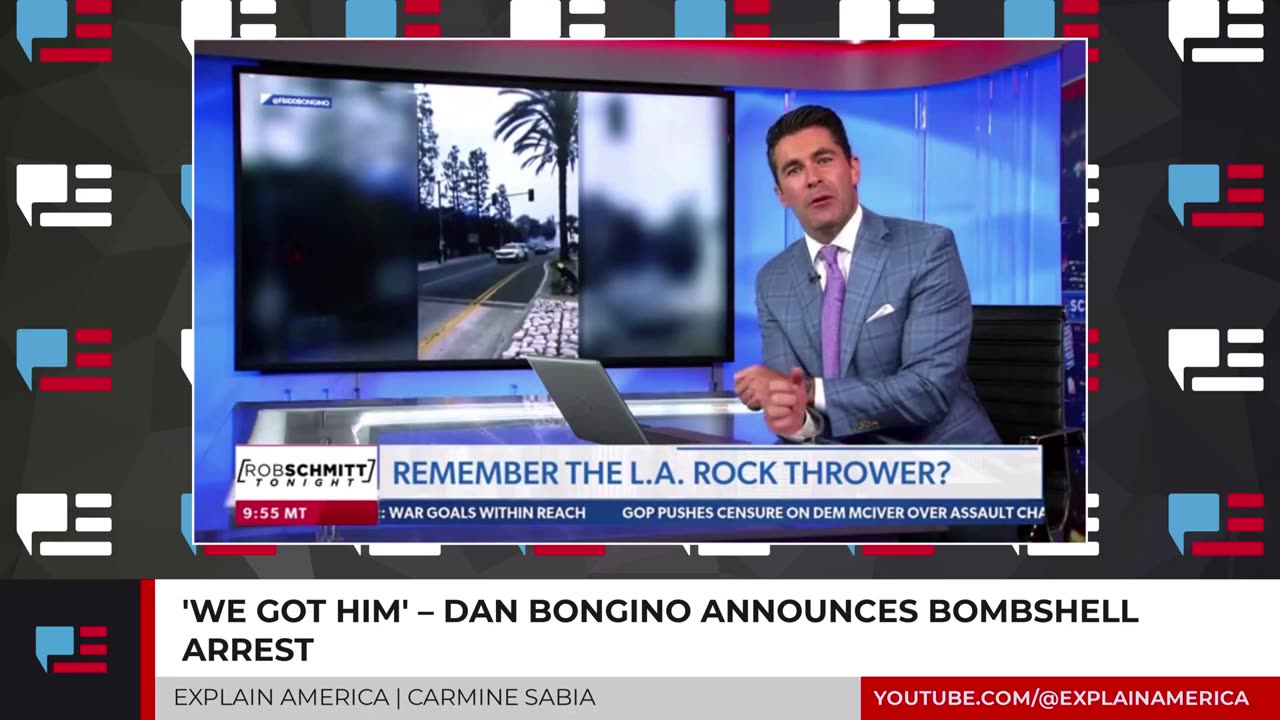 We got him - Rock chucker wearing a helmet was caught!