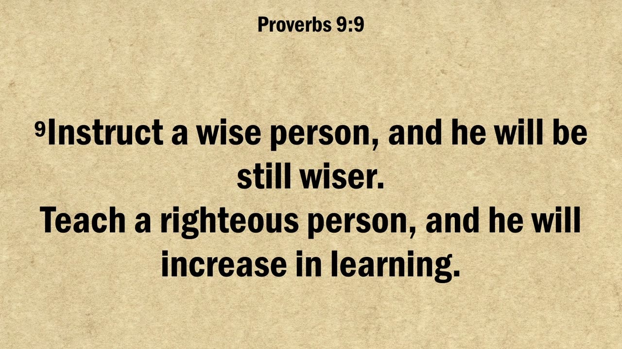 Proverbs 9