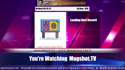 Mugshot TV - Live Arrest Booking Video Stream