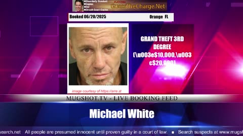 Mugshot TV - Live Arrest Booking Video Stream