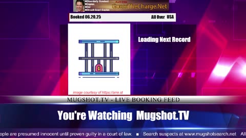 Mugshot TV - Live Arrest Booking Video Stream