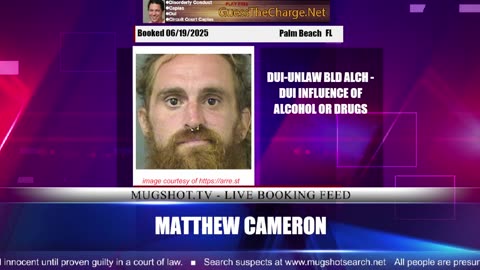 Mugshot TV - Live Arrest Booking Video Stream