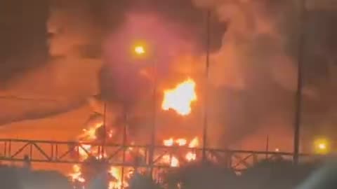 Meanwhile- the fire in Tehran continues to burn