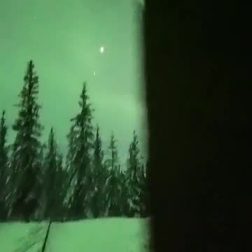 This view of the Aurora from an Alaskan cabin