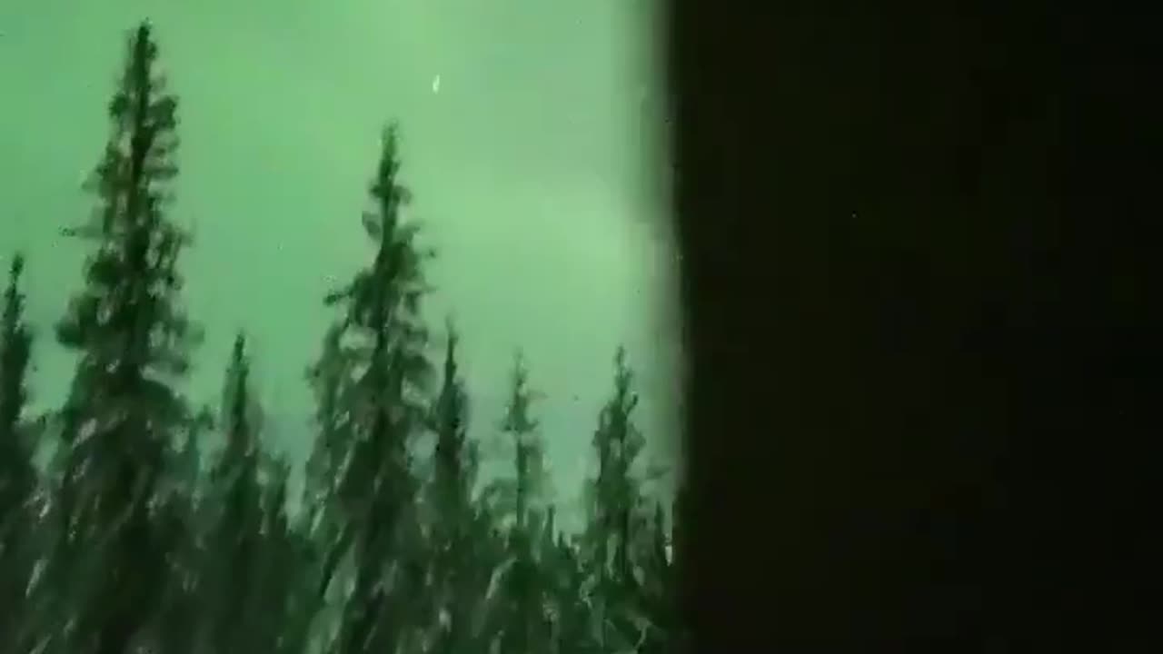 This view of the Aurora from an Alaskan cabin