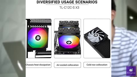 Thermalright TL-C12C-S X3 CPU Fan,120mm 4pin PWM Silent Computer Case Cooler Fan