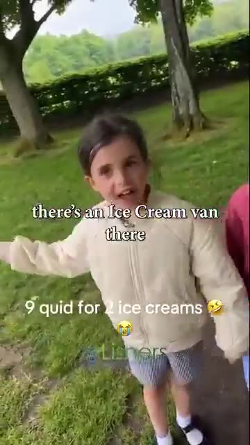 Girl is not happy with the Ice Cream prices at the park