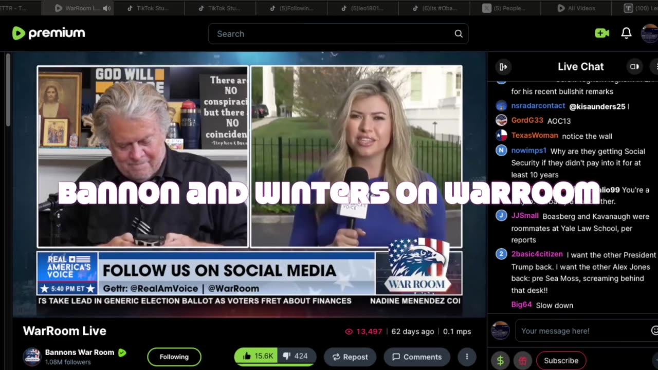 Natalie Winters and Steve Bannon on Warroom 04-21-25