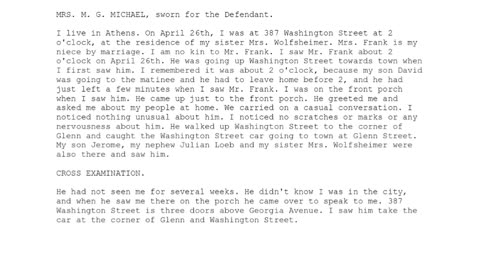 MRS M G MICHAEL, Sworn In For The Defendant, 54th To Testify