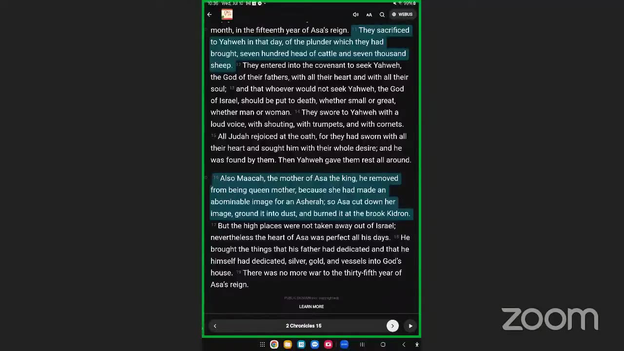 Jul 25th, Day 206 - RERUN FROM 2024 - Reading The One Year Bible Together