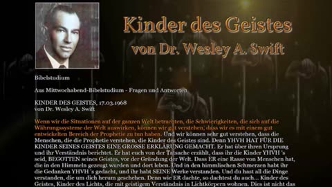 CHILDREN OF THE STRANGER - DR WESLEY SWIFT.