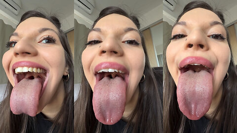 BEAUTIFUL WOMAN TONGUE & MOUTH ASMR PART 2