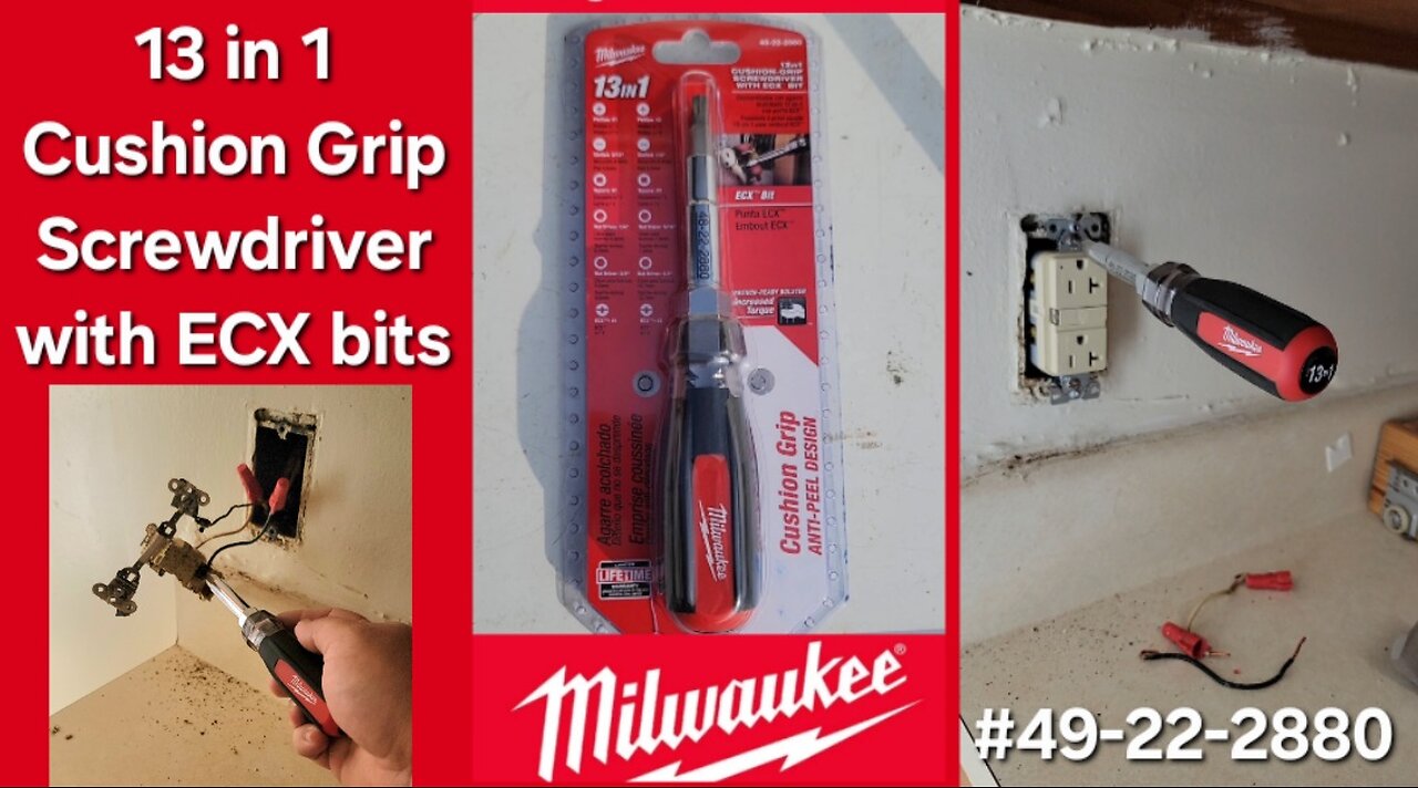 Milwaukee Tools 13 in 1 Screwdriver with ECX Bits