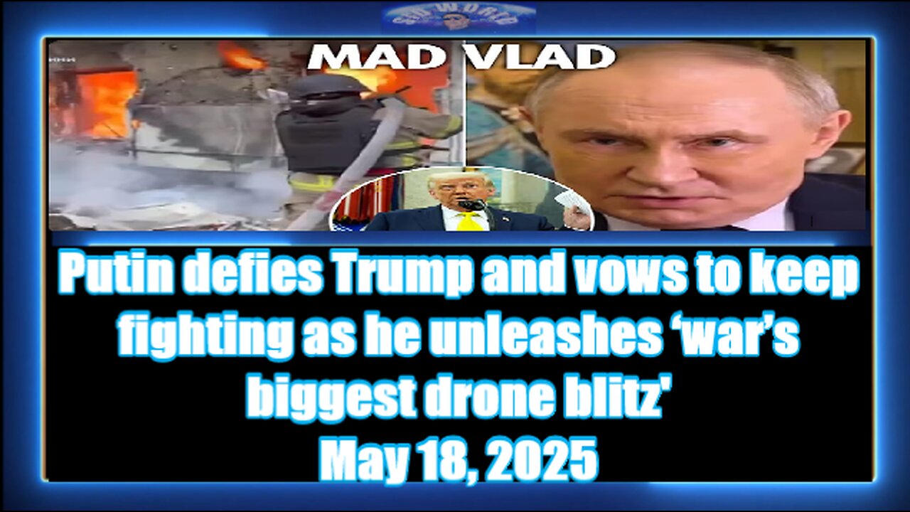 Putin defies Trump and vows to keep fighting as he unleashes ‘war’s biggest drone blitz'