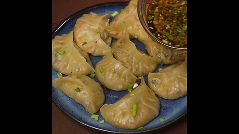 Fried dumpling with dipping souce #food #delicious #yummy