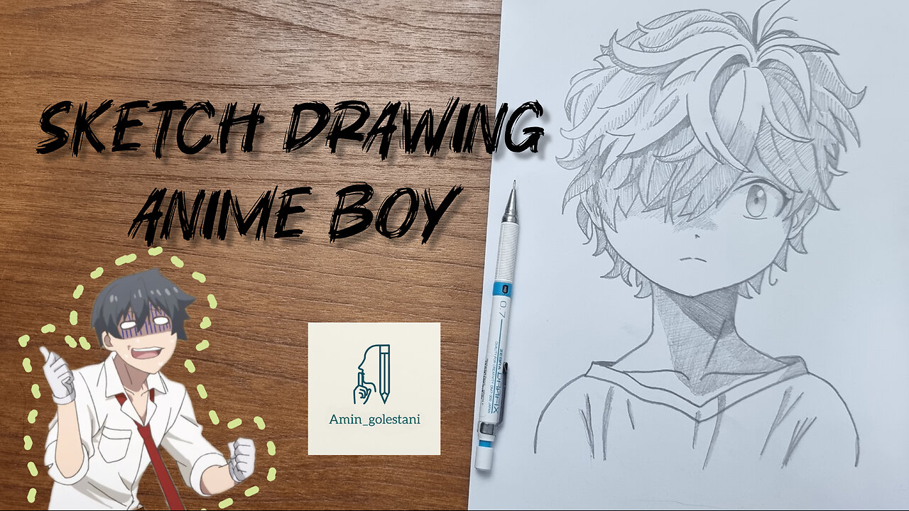Sketching an Anime Boy | Pencil Drawing Time-Lapse