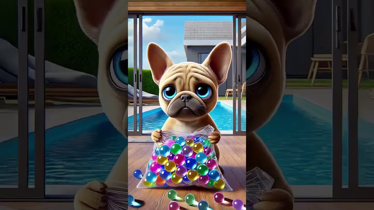 dog buying marbels