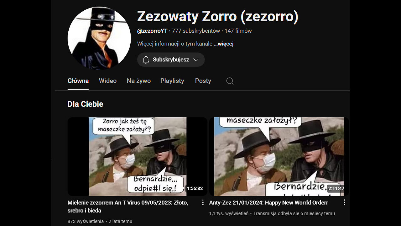 ZEZOWATY ZORRO (ZEZORRO) - POLEJ SETKĘ [MUZYCZNIE]