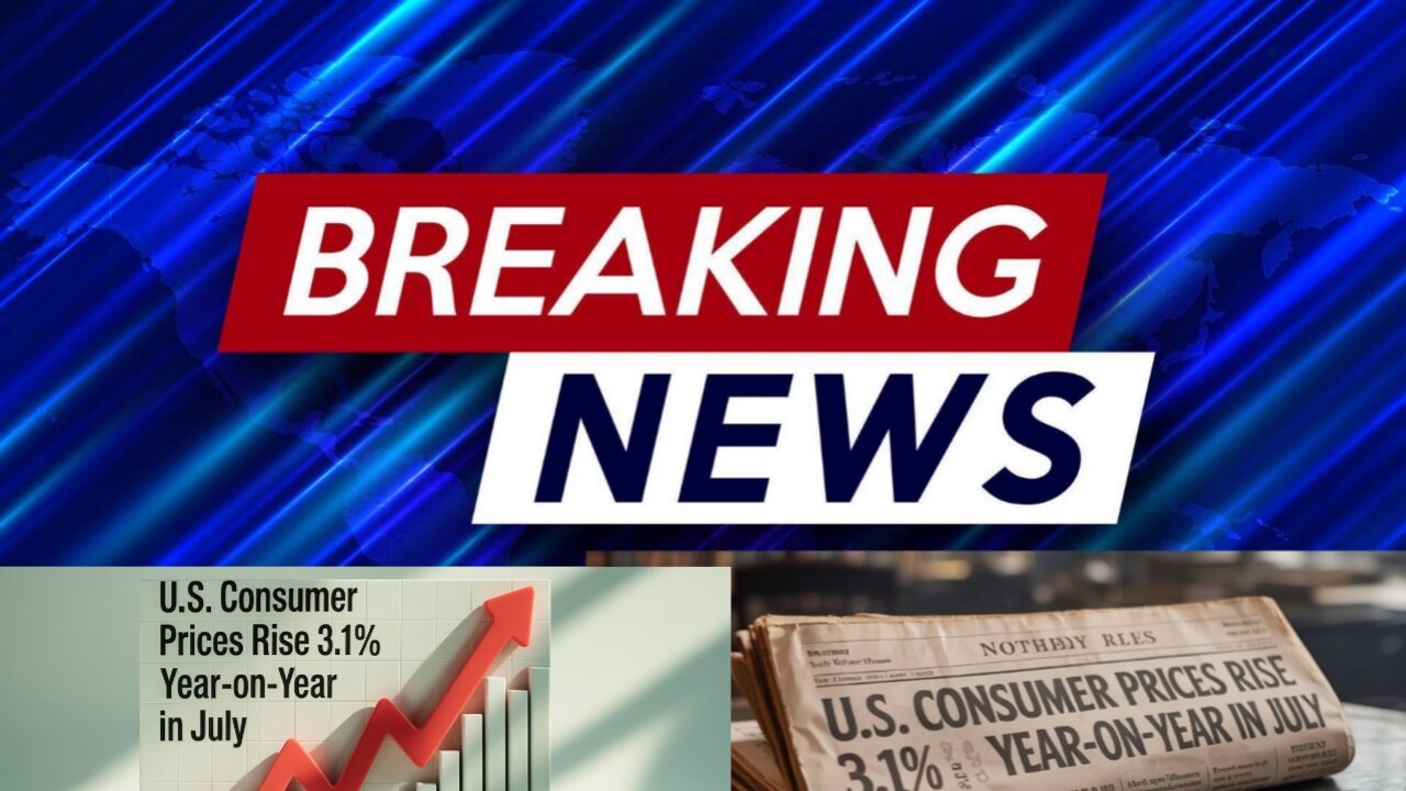 U.S. Consumer Prices Rise 3.1% Year-on-Year in July