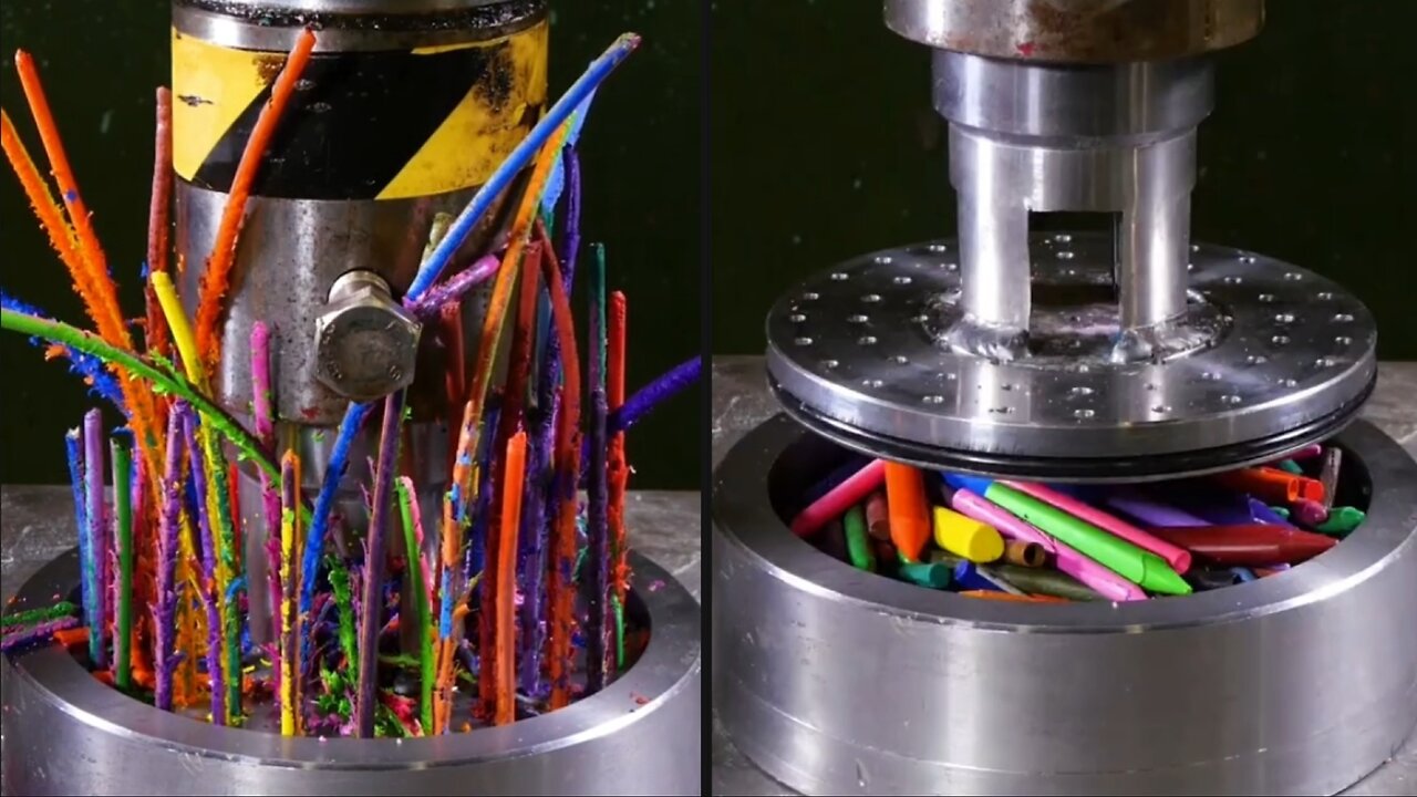 #Hydraulic_Piston_vs_Colors_ASMR😍😍