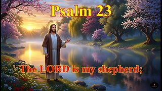 Psalm 23, "He maketh me to lie down in green pastures: he leadeth me beside the still waters."