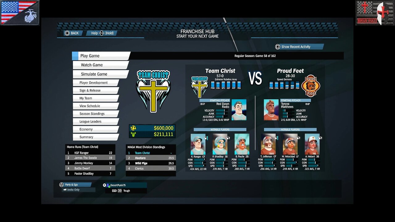 Based Sportsball 2025: Regular Season - Game #58 [Team Christ at Proud Feet]