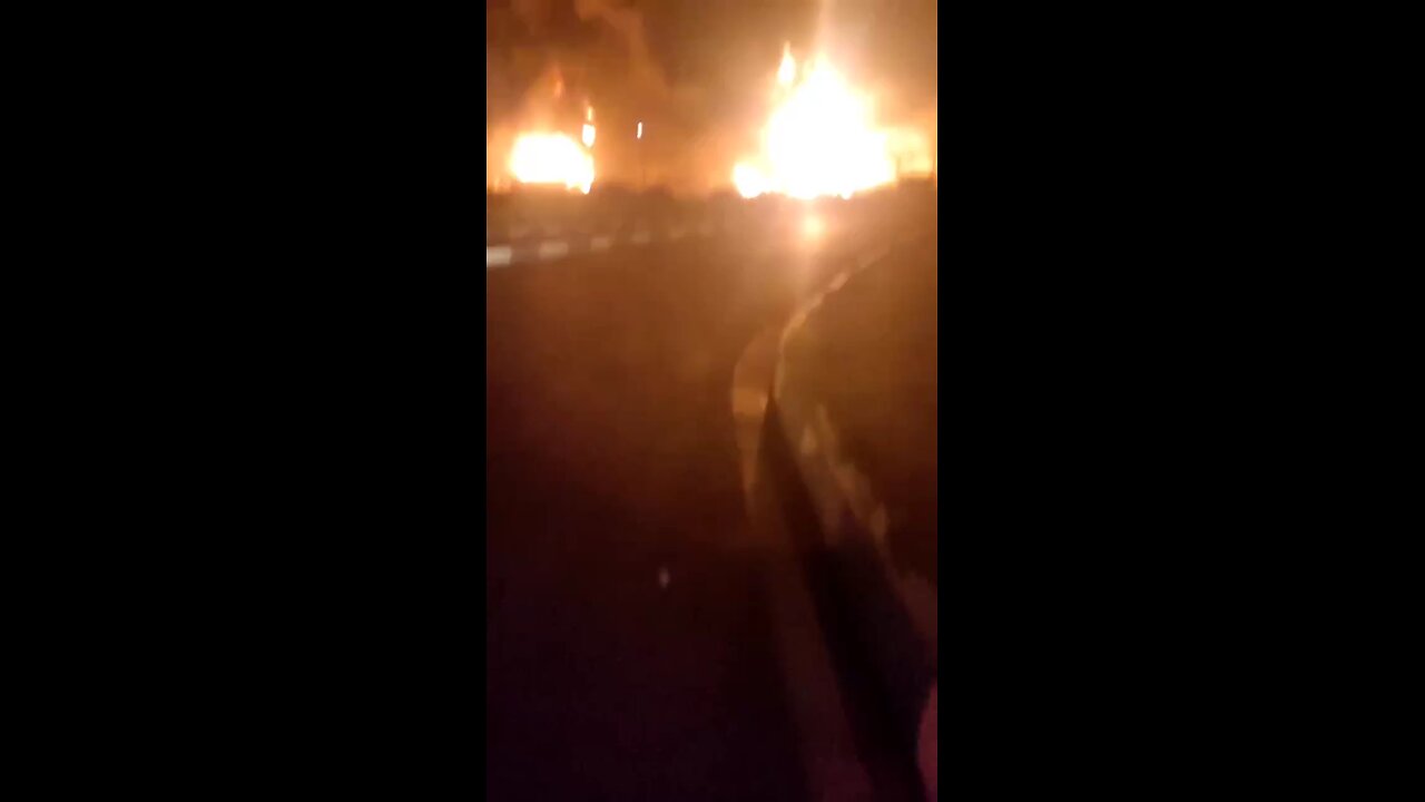 Haifa oil refinery on fire