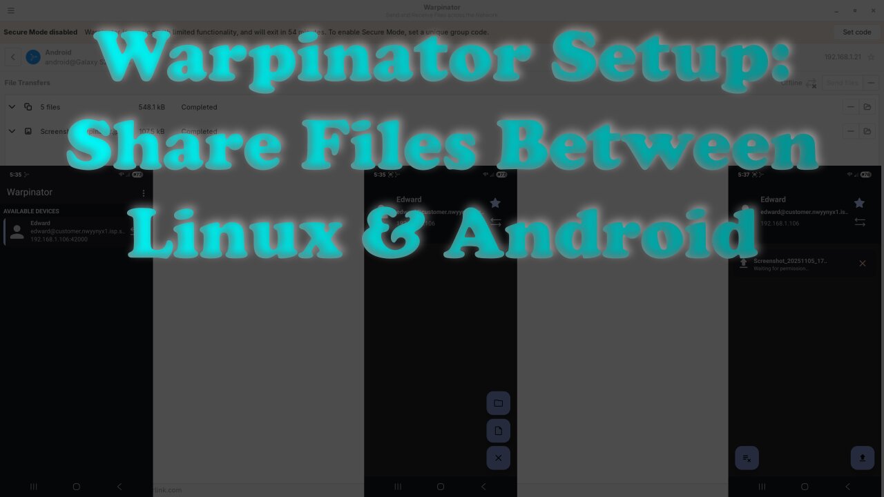 Warpinator Tutorial: Transfer Files Over Your Local Network in Seconds!