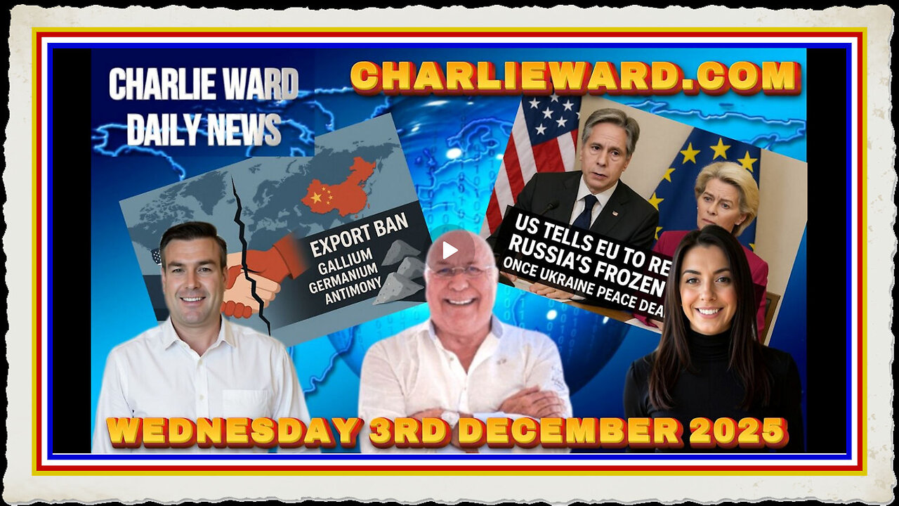 CHARLIE WARD DAILY NEWS WITH CHARLIE WARD PAUL BROOKER WEDNESDAY 3RD DECEMBER 2025