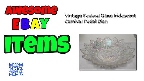 Vintage Federal Glass Iridescent Carnival Pedal Dish 8.5 #ebay #buyitnow