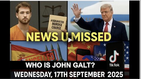 CHARLIE WARD DAILY NEWS- KIRK UPDATE, EU NO CONFIDENCE VOTE, TIK TOK DEAL. WHO IS JOHN GALT?
