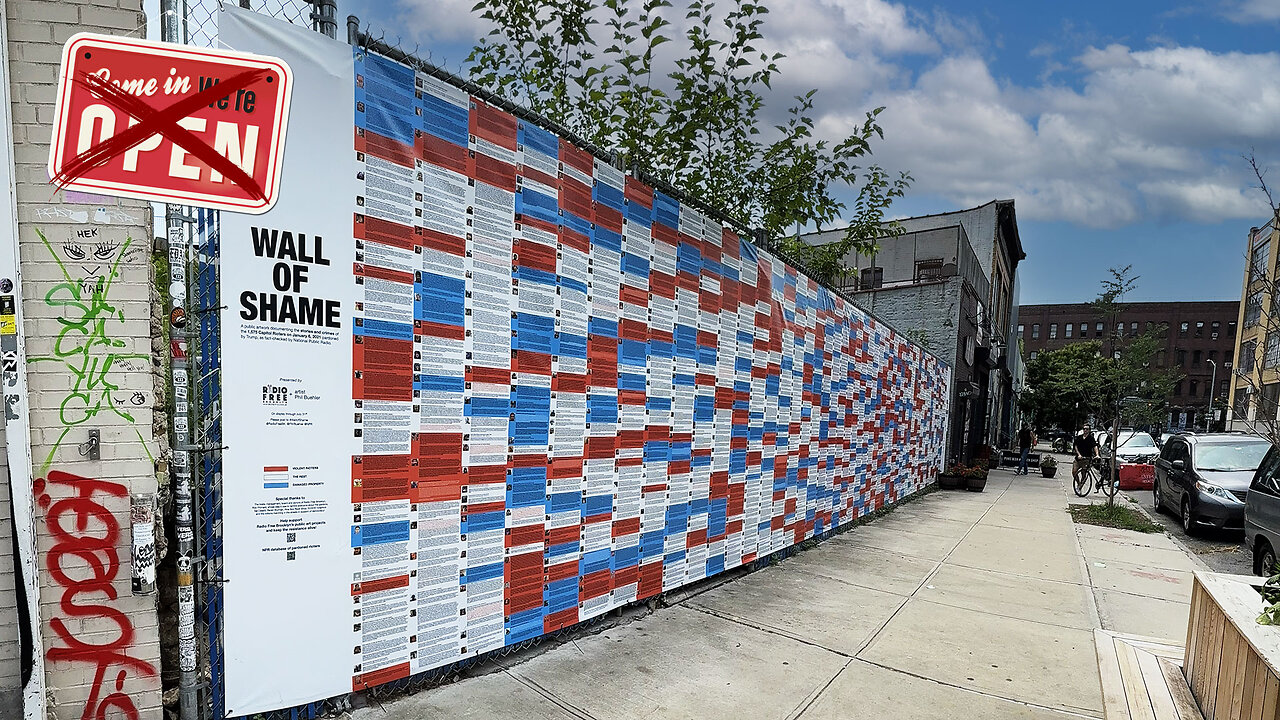 Ghost Town NYC – January 6 "Wall of Shame" Art Installation in Brooklyn