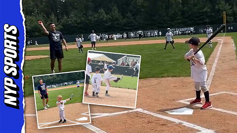 Gerrit Cole's sons enjoy a day at Anthony Volpe's Baseball ProCamp