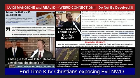 LUIGI MANGIONE and REAL ID -- WEIRD CONNECTION!! - Do Not Be Deceived!!!