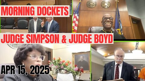 Going through the docket with Judge Stephanie Boyd & Judge J. Cedric Simpson.