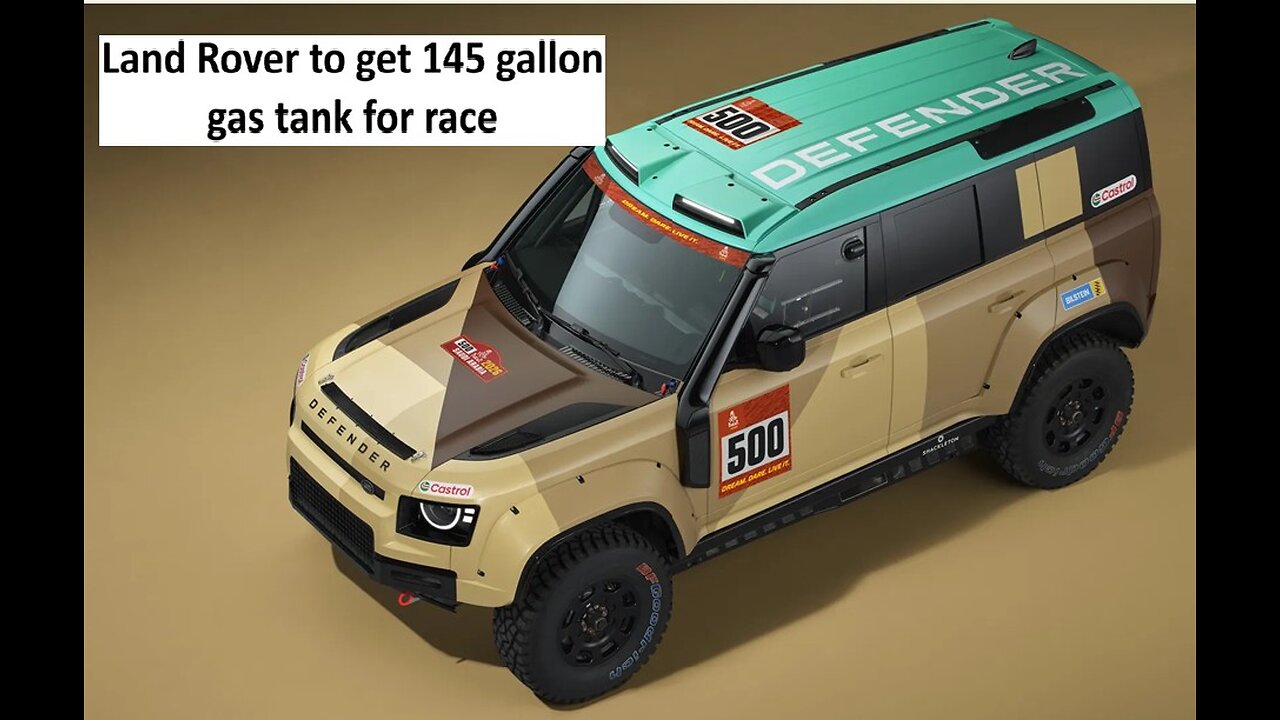 Land Rover defender gets 145 gallon gas tank for race