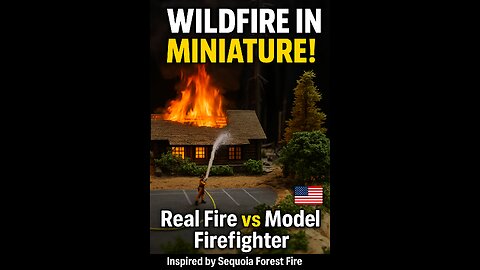"Real Fire in a Miniature World | Sequoia Wildfire Museum Model"
