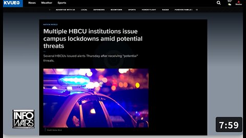 BREAKING FALSE FLAG TERROR ALERT: As Predicted By Alex Jones, The Deep State Is Prepping The Public For Terror Attacks Against Black Colleges, The Democratic Party, & Migrants!