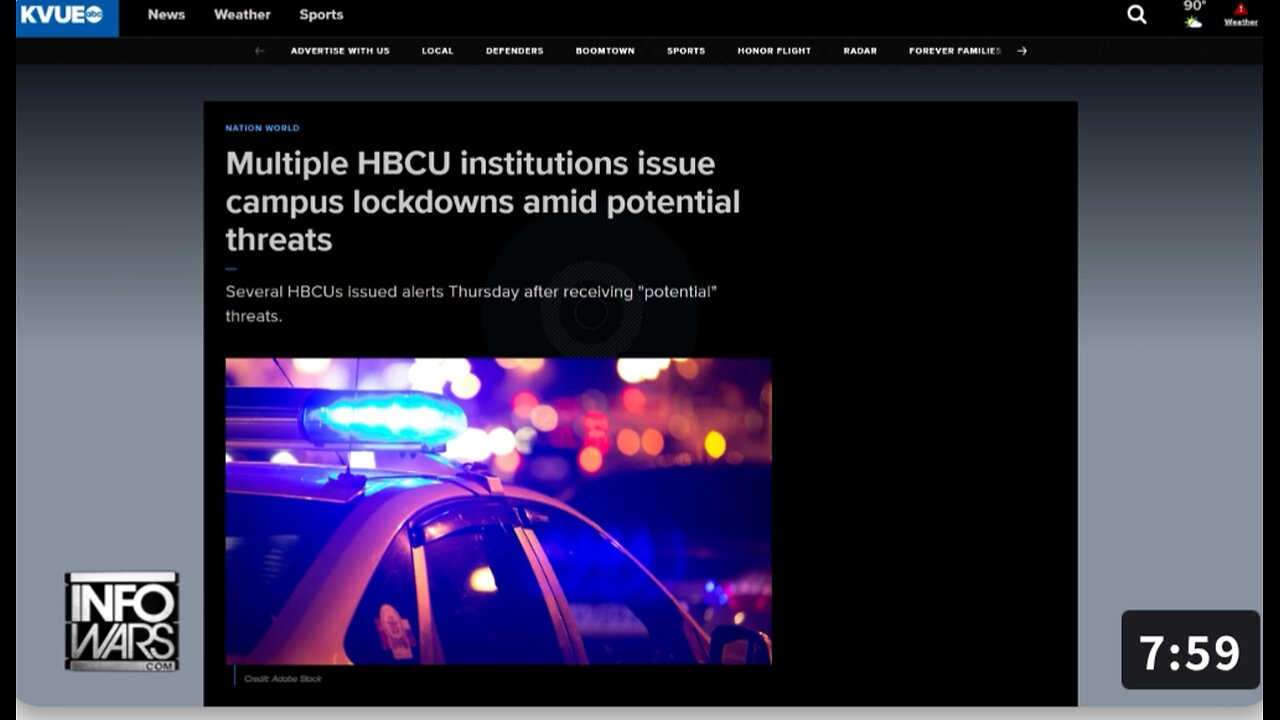 BREAKING FALSE FLAG TERROR ALERT: As Predicted By Alex Jones, The Deep State Is Prepping The Public For Terror Attacks Against Black Colleges, The Democratic Party, & Migrants!