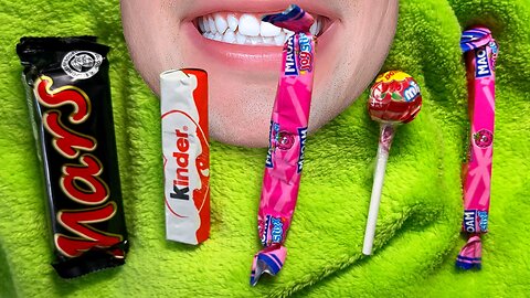 ASMR Chocolate Candies and Lollipop Wrapping Crinkle and Tapping Sounds