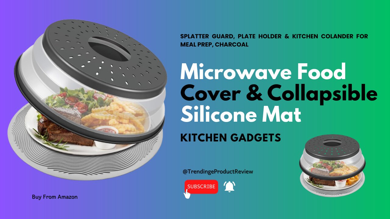 Microwave Food Cover & Collapsible Silicone Mat