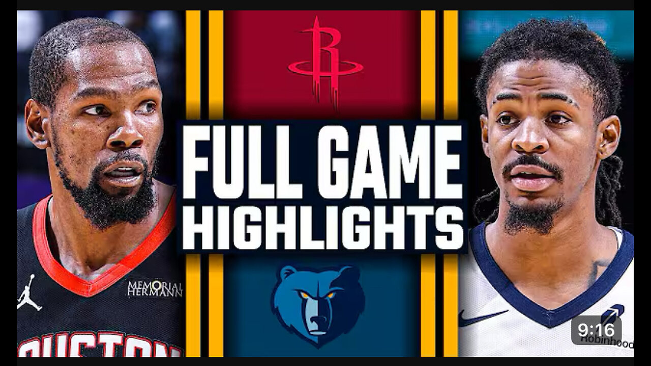 Memphis Grizzlies vs Houston Rockets highlights