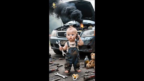Baby Mechanic Calls the Boss for Help | Funny Baby & Boss Car Repair Skit|#BabyVsBoss #FunnyVideos