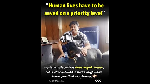 Filmmaker Ram Gopal Varma backs the SC’s first order on stray dogs 🐶🐕🐕‍🦺🦮 | The Dal Chawal