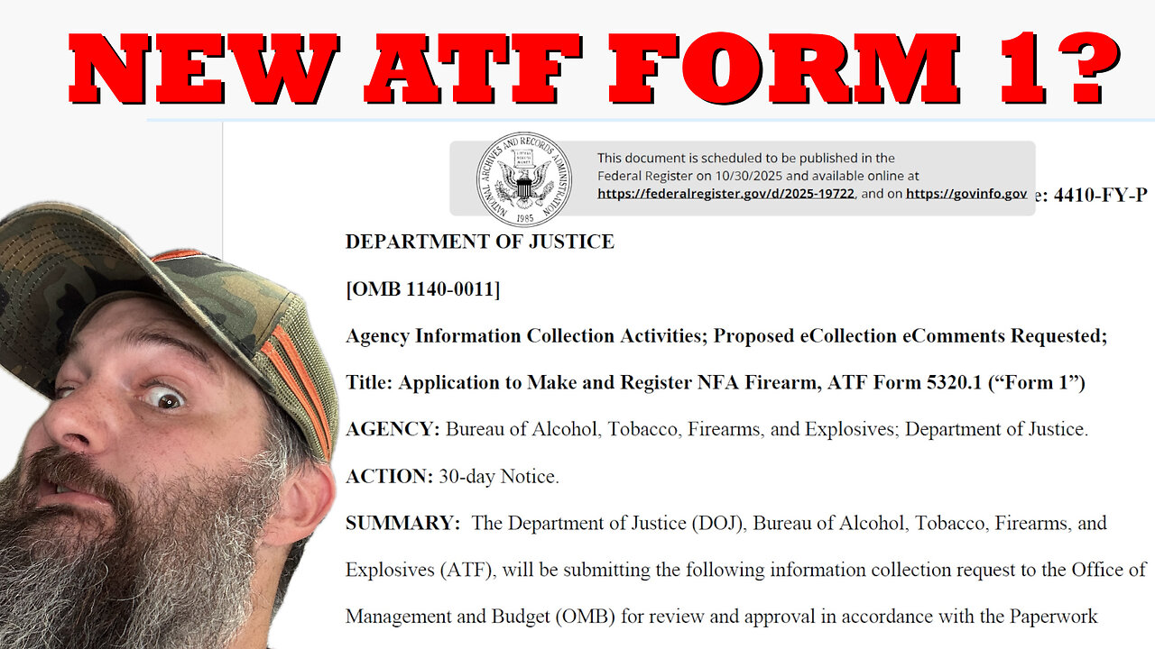 ATF "Overhaul" to Form 1s... BUT...