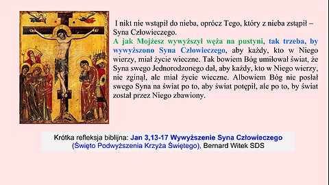 Jan 3,13-17 Wywyższenie Syna Człowieczego