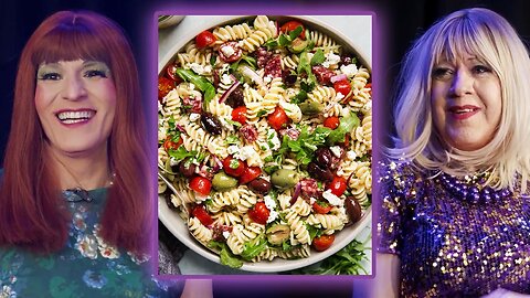 Carmella learns to make a mediterranean salad